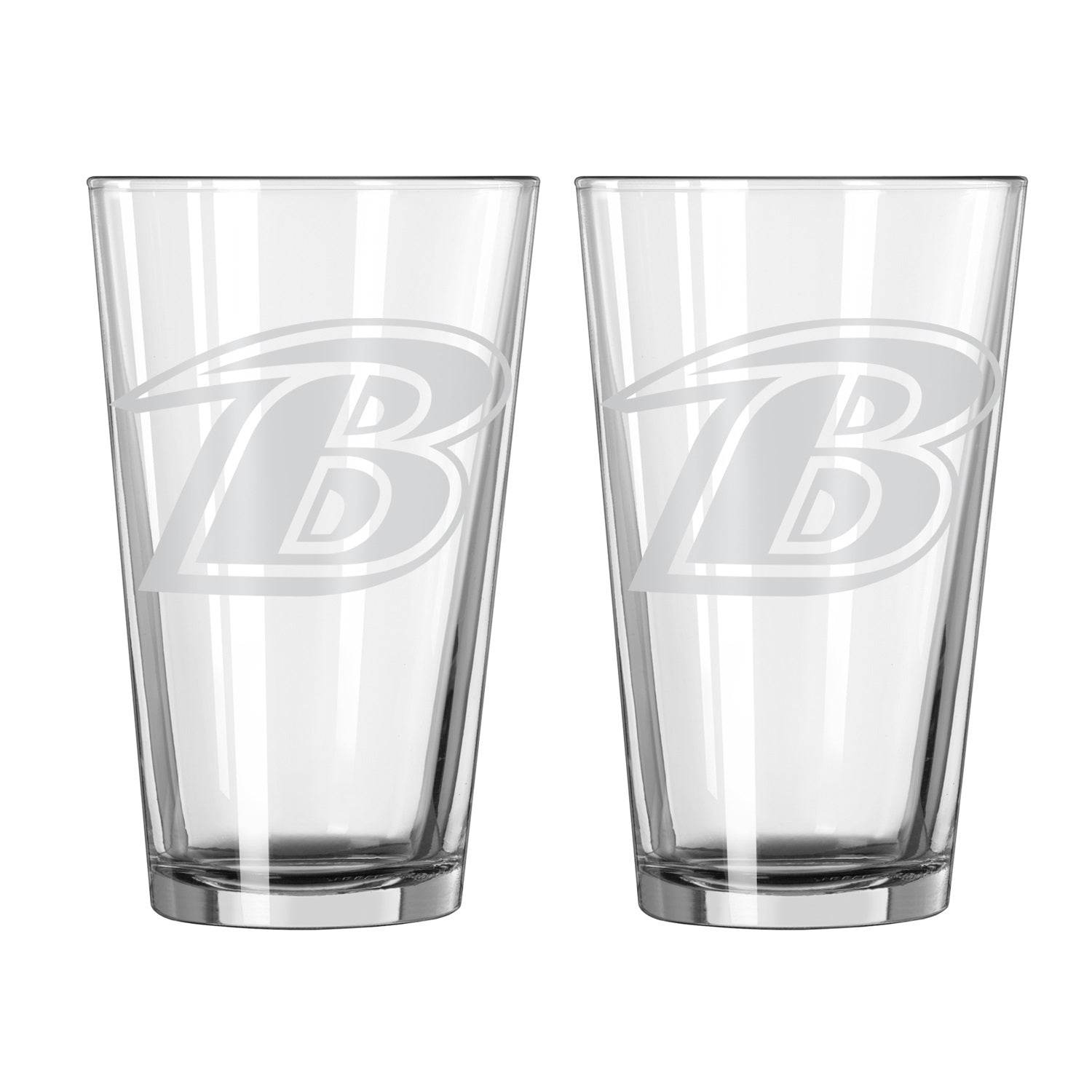 Baltimore Ravens Pint Glass Frost Design 2 Piece Set - ToylandEU