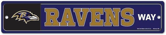 Baltimore Ravens Plastic Street Sign 3.75x19 Wall Decor - ToylandEU