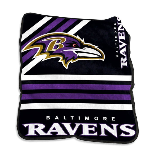 Baltimore Ravens Raschel Throw Blanket 50x60 Cozy Stadium - ToylandEU