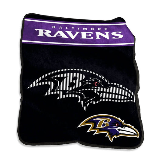Baltimore Ravens Raschel Throw Blanket 60x80 Super Soft - ToylandEU