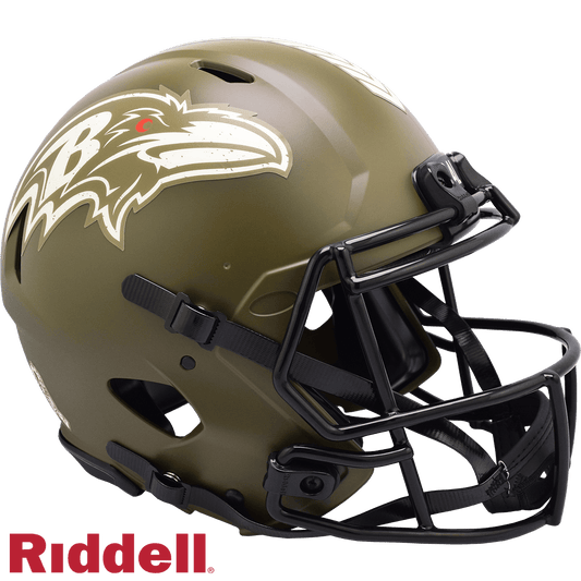 Baltimore Ravens Riddell Full Size Salute To Service Helmet - ToylandEU