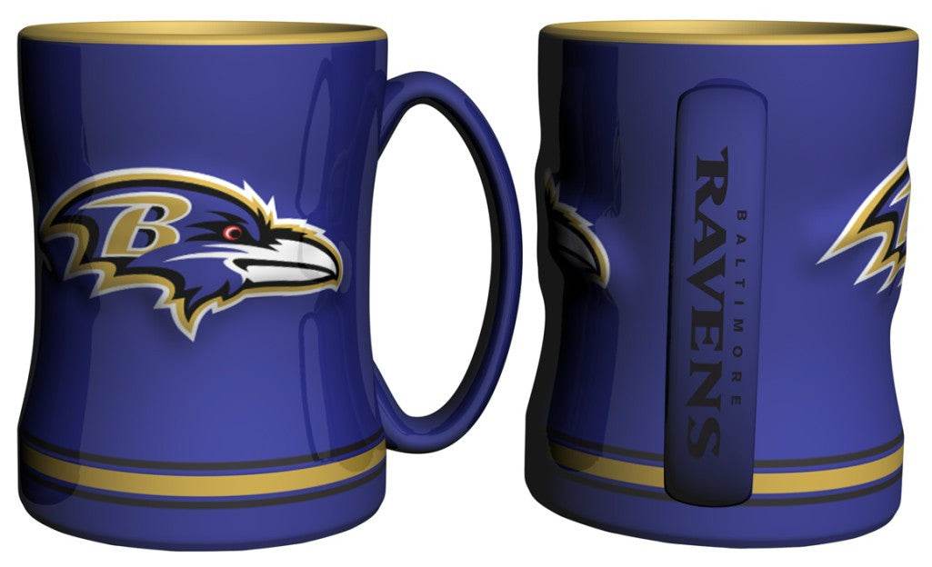 Baltimore Ravens Sculpted Relief Coffee Mug 14oz Team Color - ToylandEU