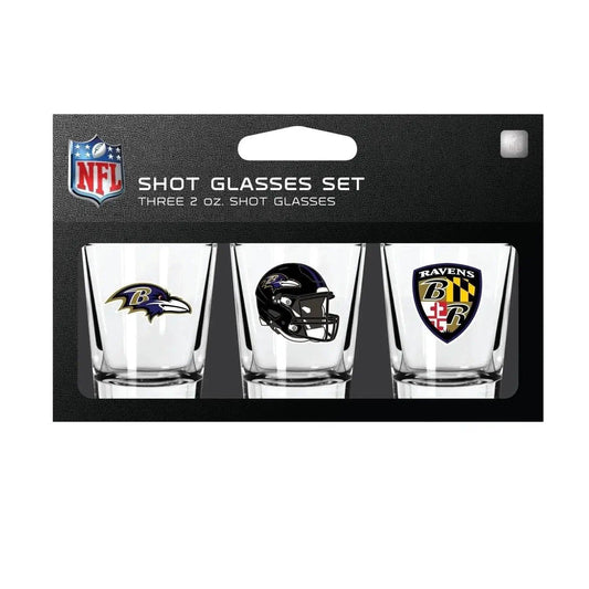  Baltimore Ravens Shot Glass Set 3 Pack Barware Gift Idea -  ToylandEU™