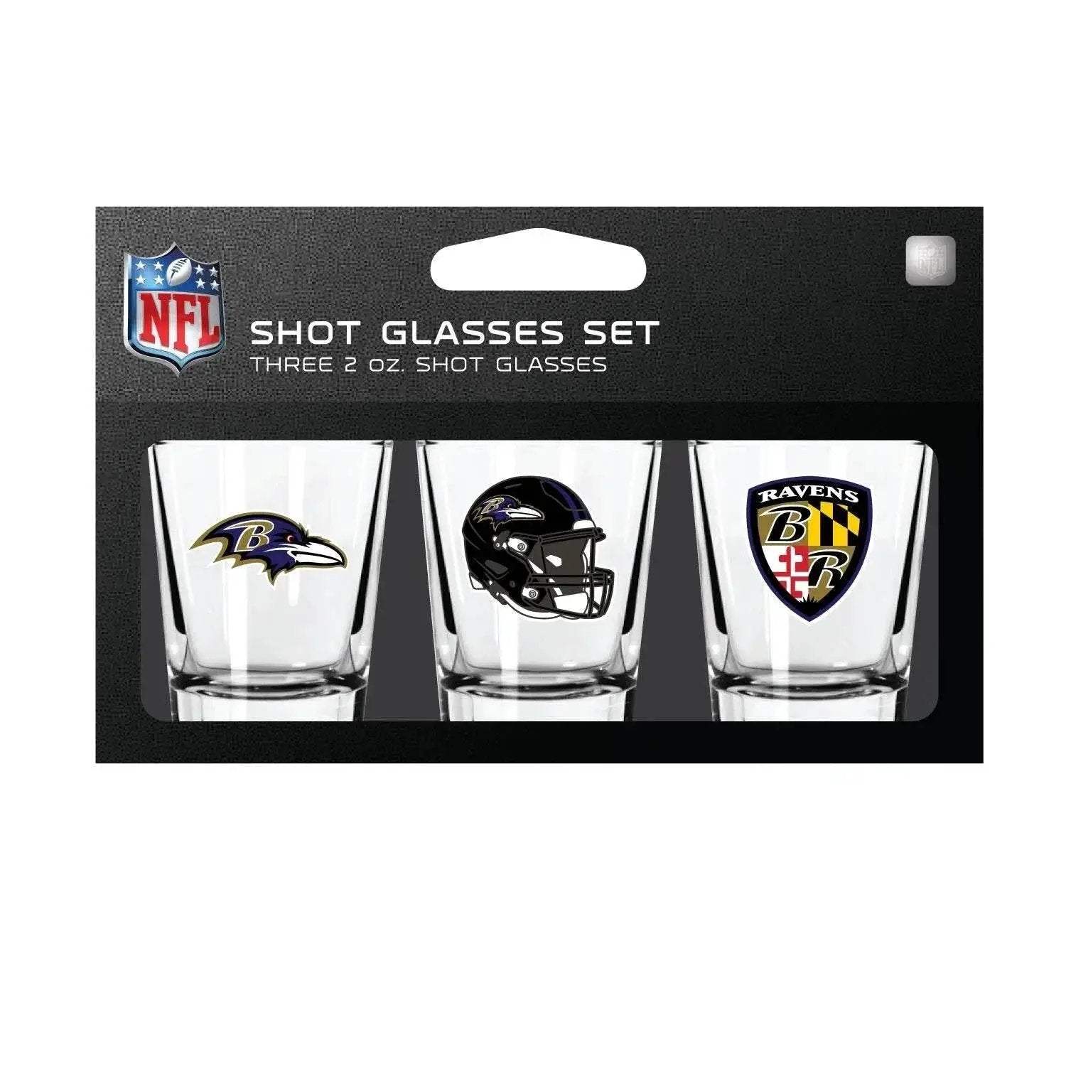  Baltimore Ravens Shot Glass Set 3 Pack Barware Gift Idea -  ToylandEU™