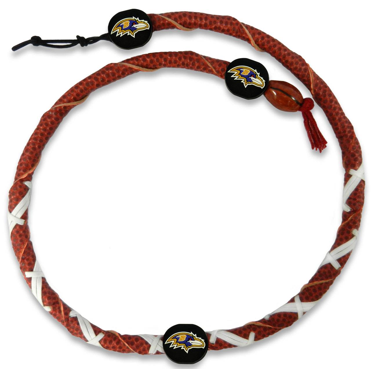 Baltimore Ravens Spiral Football Leather Necklace Beads - ToylandEU