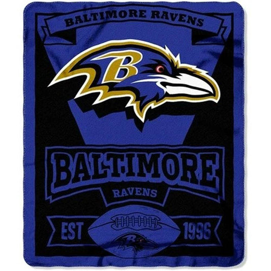 Baltimore Ravens Throw Blanket 50x60 Fleece Marque Design - ToylandEU