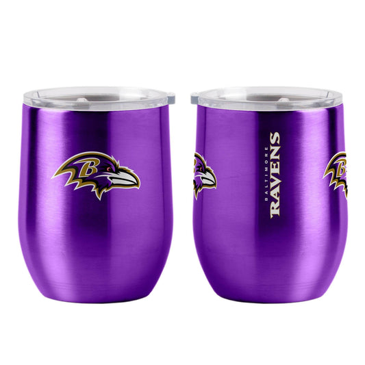 Baltimore Ravens Travel Tumbler 16oz Stainless Steel Curved - ToylandEU