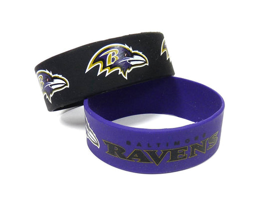 Baltimore Ravens Wide Bracelets 2 Pack Officially Licensed - ToylandEU