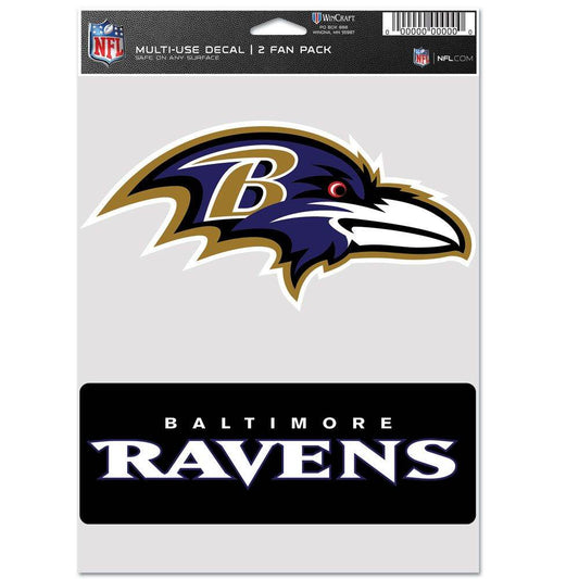 Baltimore Ravens Wincraft Multi Use Fan Decal 2 Pack - ToylandEU