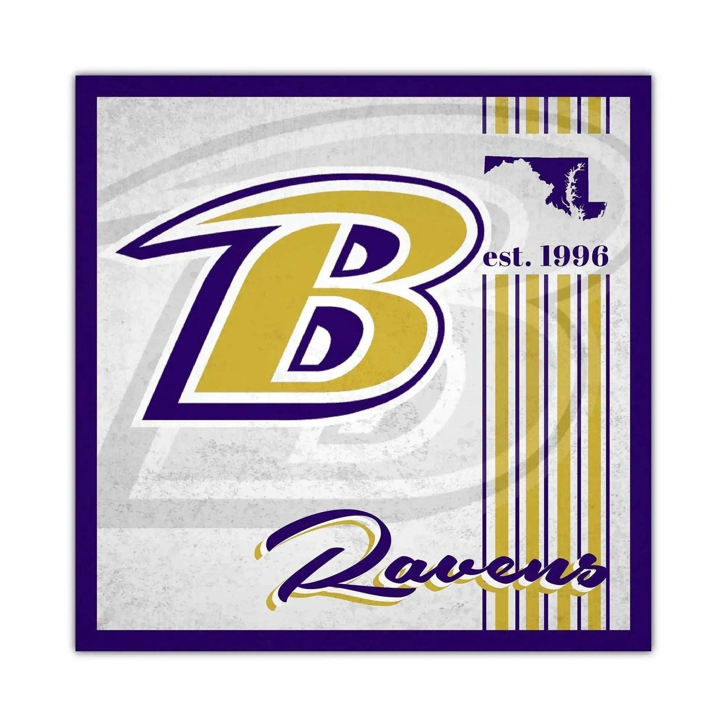  Baltimore Ravens Wood Sign 10x10 Album Design Decor -  ToylandEU™