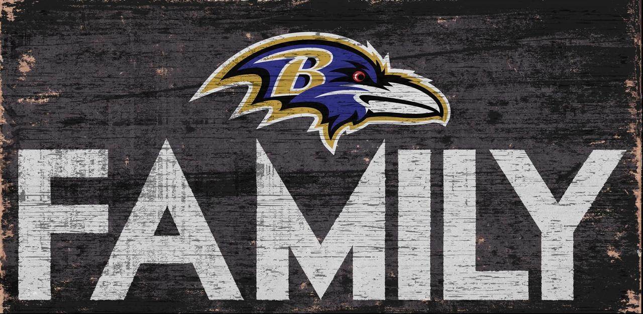 Baltimore Ravens Wood Sign 12x6 Family Design Special Order - ToylandEU