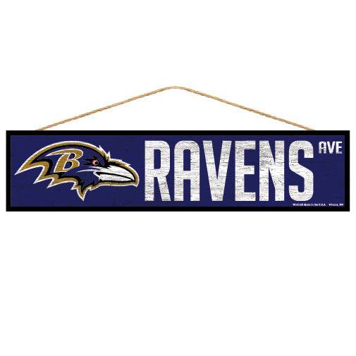 Baltimore Ravens Wood Sign 4x17 Avenue Design Logo Wincraft - ToylandEU