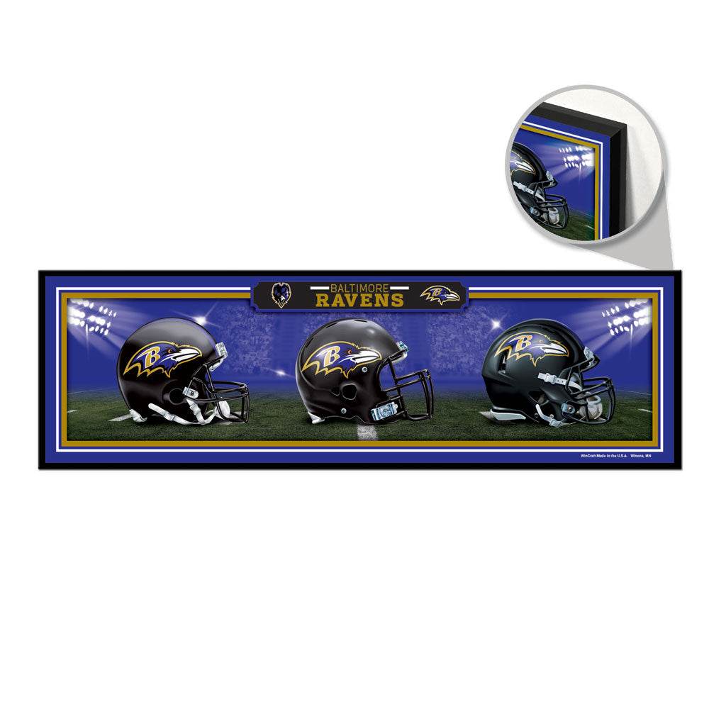 Baltimore Ravens Wood Sign 9x30 Helmet Design Indoor Decor - ToylandEU