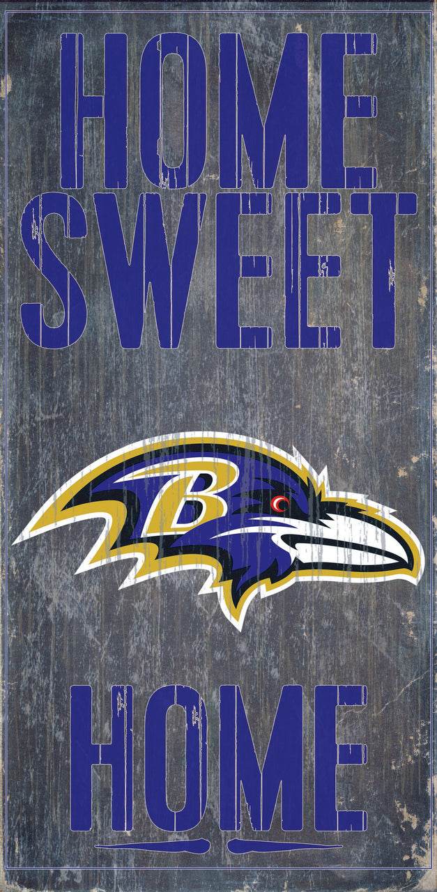 Baltimore Ravens Wood Sign Home Sweet Home 6x12 Inches - ToylandEU