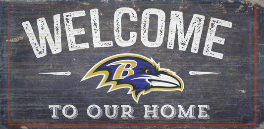 Baltimore Ravens Wood Sign Welcome Home 6x12 Fan Creations - ToylandEU