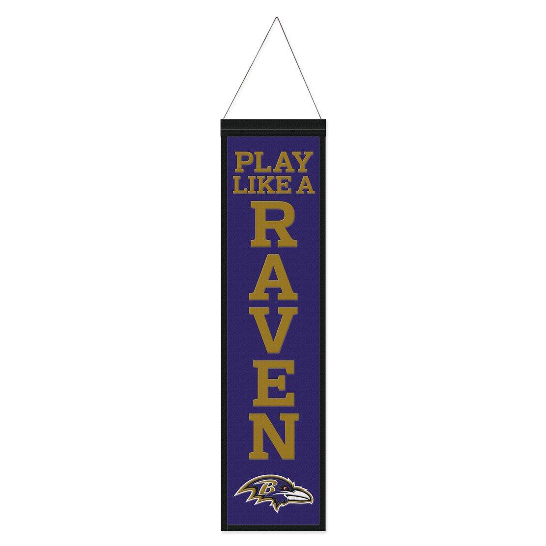 Baltimore Ravens Wool Banner 8x32 Heritage Slogan Design - ToylandEU