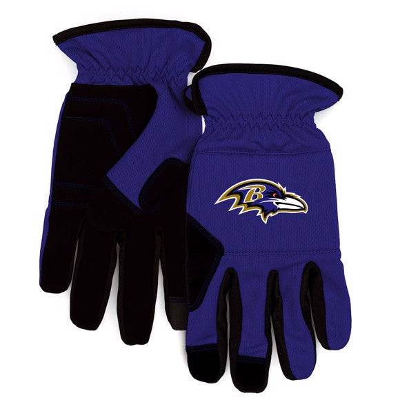 Baltimore Ravens Work Gloves Padded Protection Grip - ToylandEU