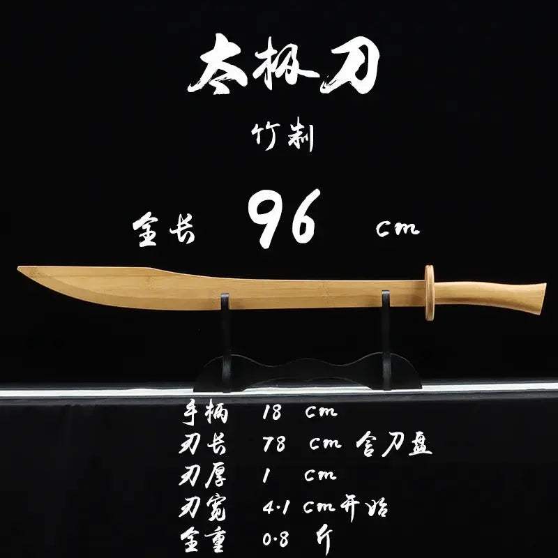 Tai Chi Sword Made Entirely of Bamboo, Traditional Chinese Performance Sword, Bamboo Wooden Martial Arts Sword for Morning Exercises, Training, and as a Gift - ToylandEU