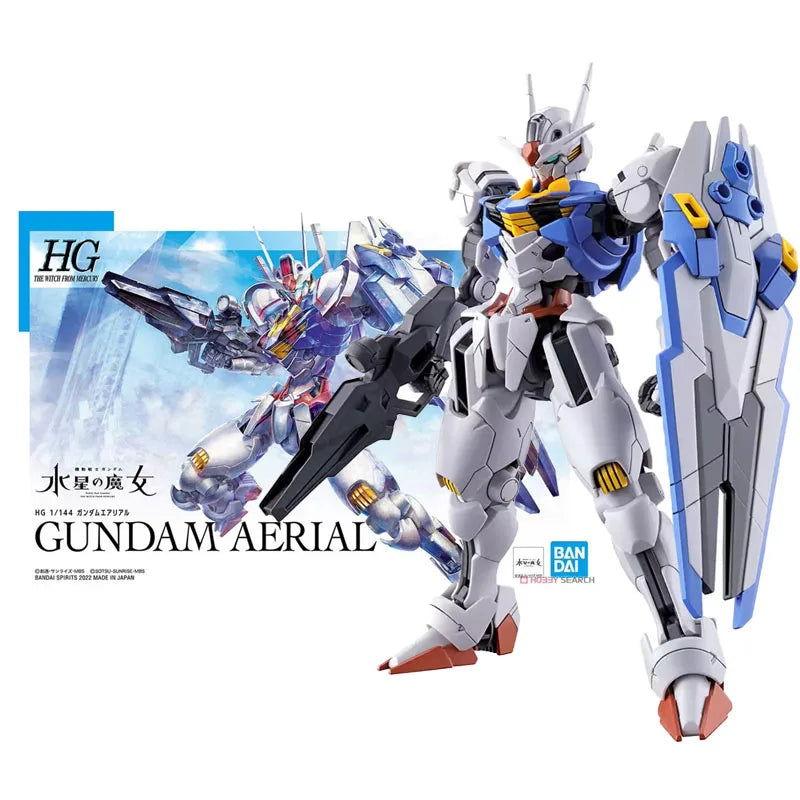  Bandai Anime GUNDAM AERIAL & LFRITH HG 1/144 Genuine Assembly Model Toy Kit, Action Figure Collectible 