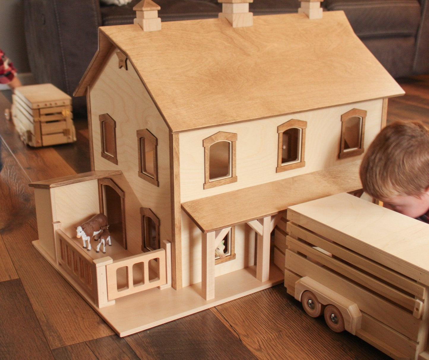 Bank Barn Toy Handcrafted Two Story Pennsylvania Farm