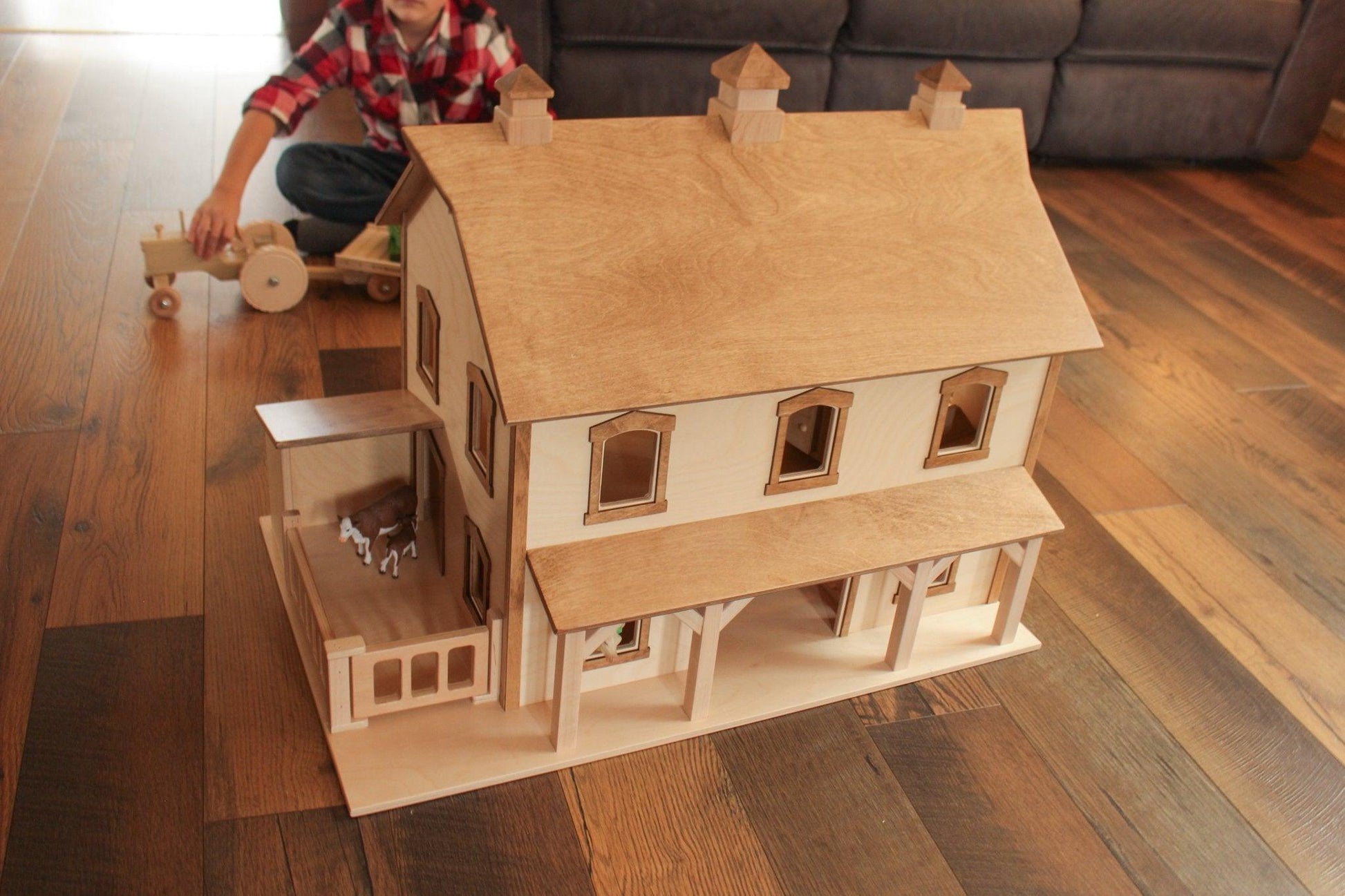 Bank Barn Toy Handcrafted Two Story Pennsylvania Farm