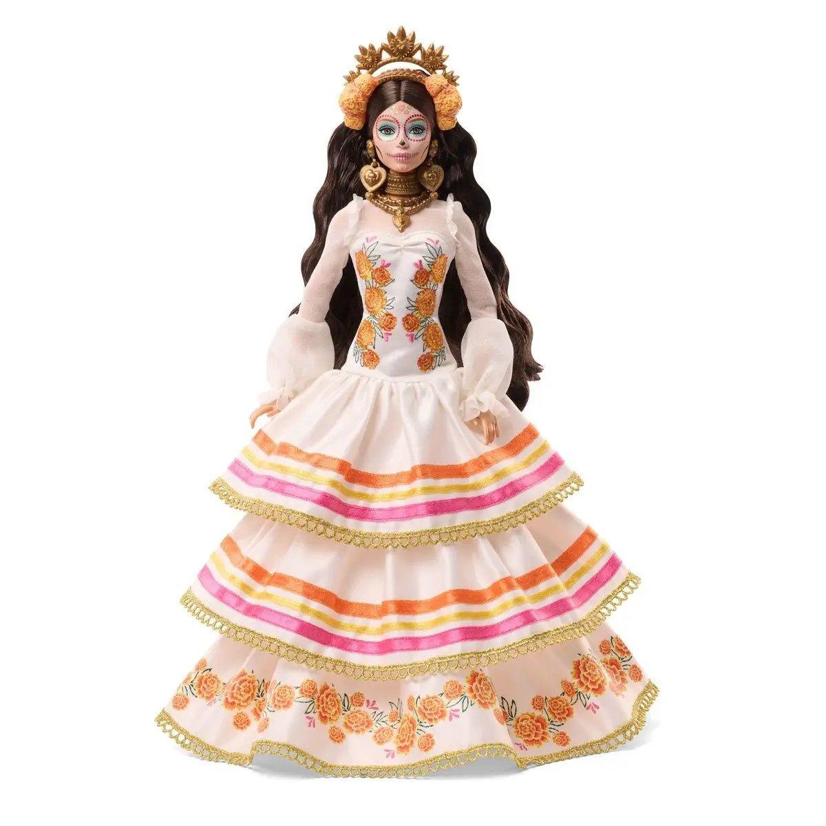  Barbie Dia De Muertos Doll Marigold Gown Tribute -  ToylandEU™