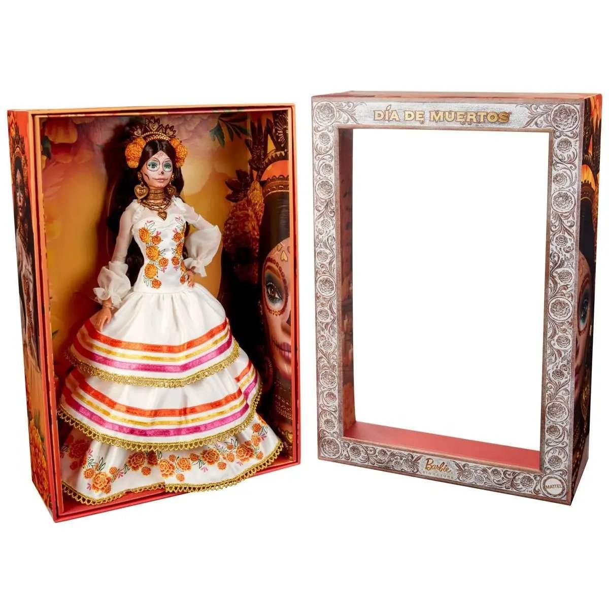  Barbie Dia De Muertos Doll Marigold Gown Tribute -  ToylandEU™