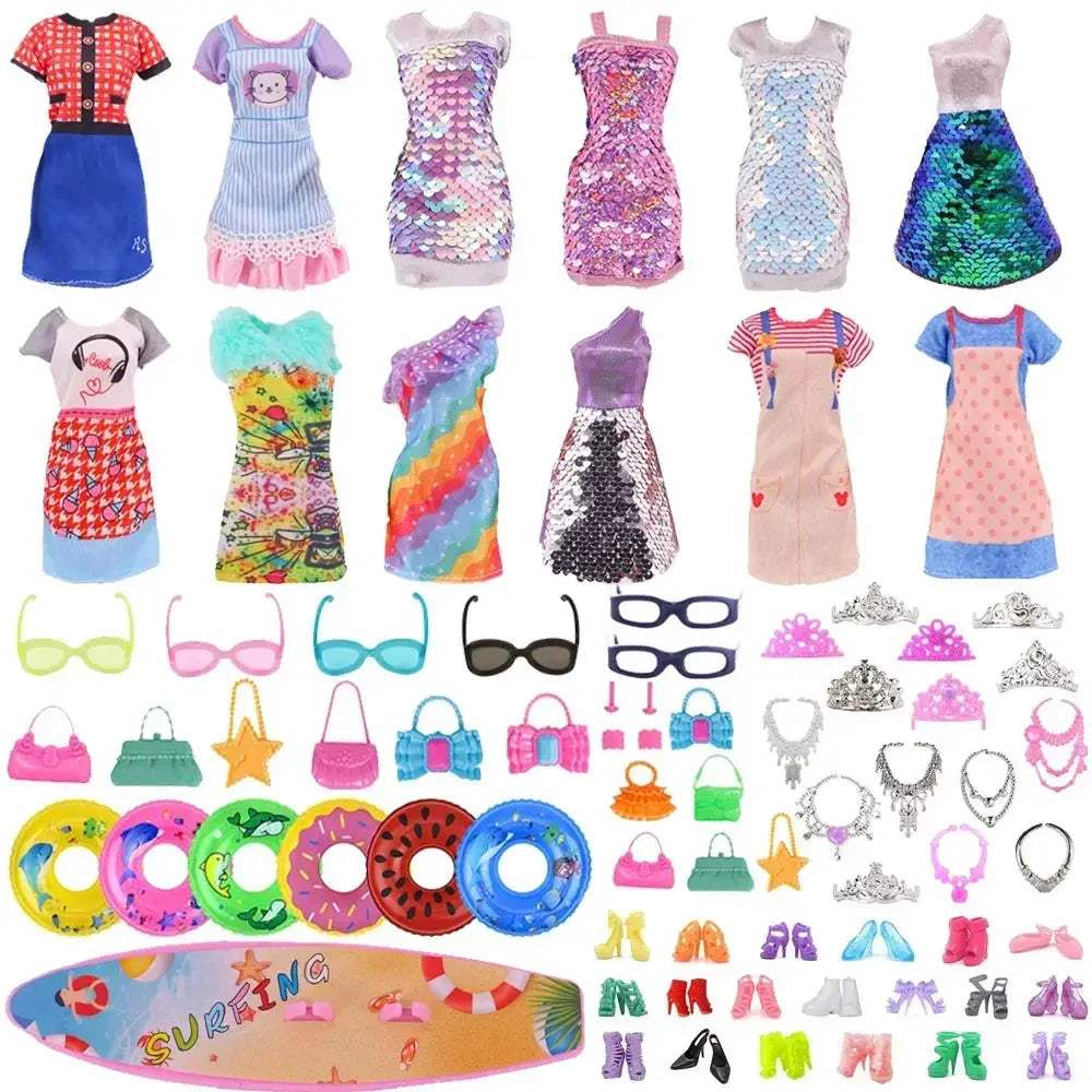  Barbie Doll Accessories Set 45 Piece With Dress -  ToylandEU™