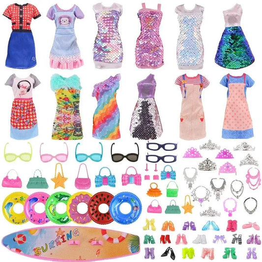  Barbie Doll Accessories Set 45 Piece With Dress -  ToylandEU™
