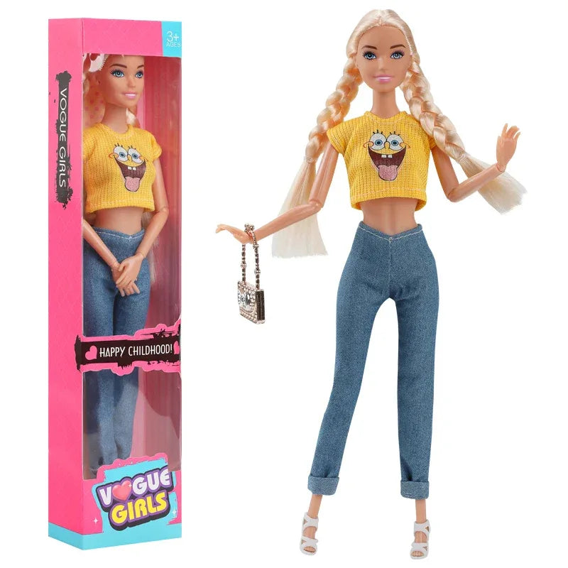 Barbie Fashion Doll 30cm With Movable Joints And Full Clothes - ToylandEU