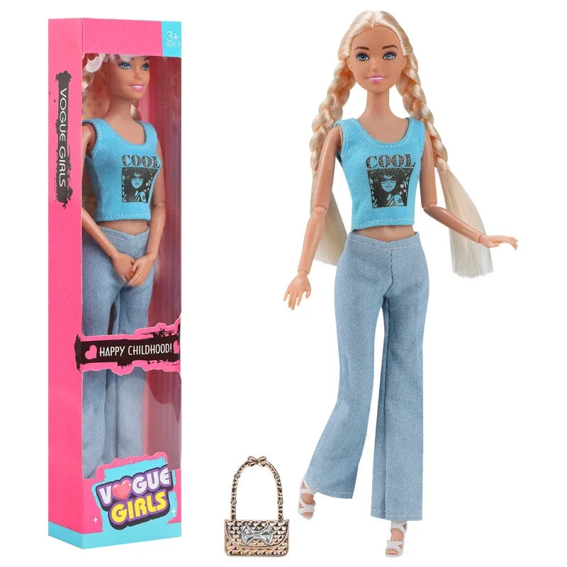 Barbie Fashion Doll 30cm With Movable Joints And Full Clothes - ToylandEU