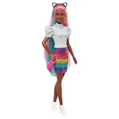 Barbie Rainbow Hair Doll With Color Change Cheetah Print - ToylandEU