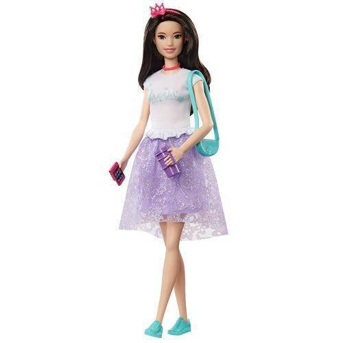 Barbie Renee Doll Princess Adventure Dream Graphic Tee Shimmer Skirt - ToylandEU