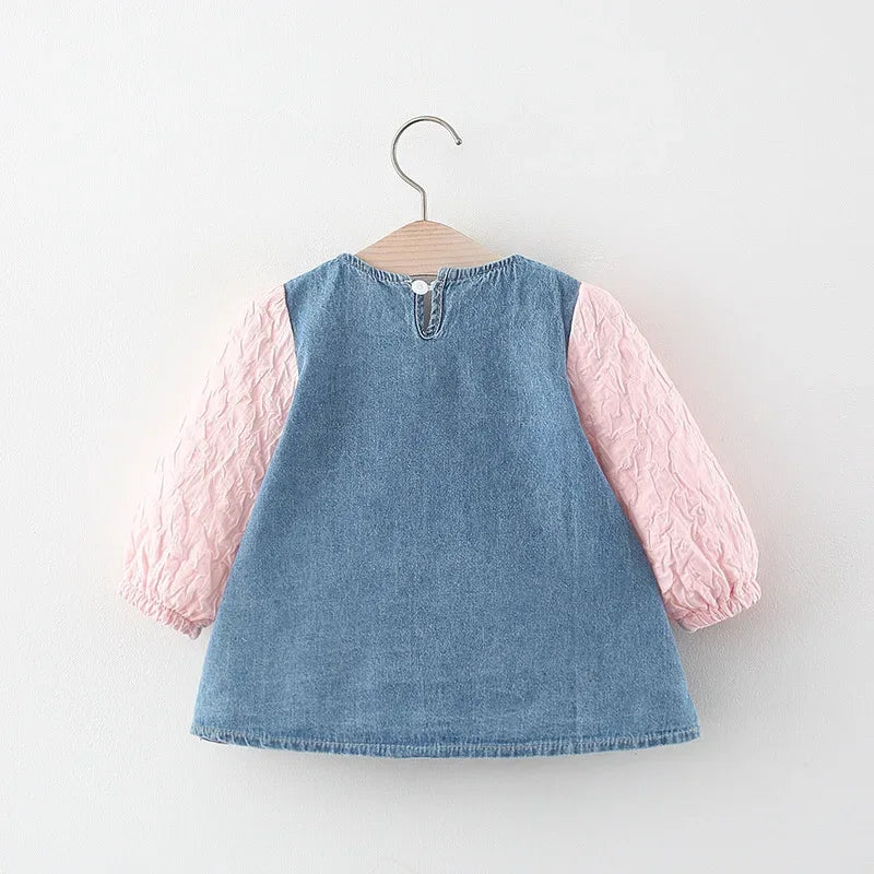 BarbieRabbit Denim Dress with Bow Detail for Toddler Girls - ToylandEU