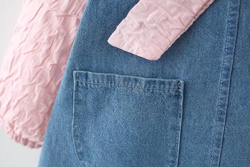 BarbieRabbit Denim Dress with Bow Detail for Toddler Girls - ToylandEU