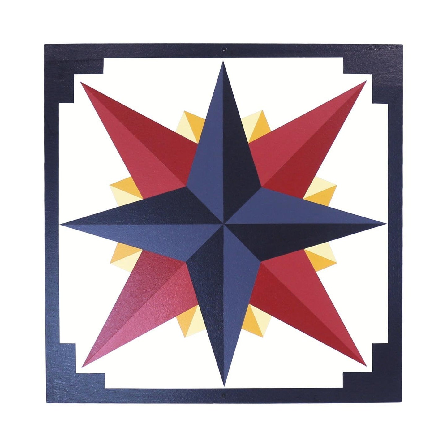 Barn Quilt Hand Painted Mariners Compass Amish Made