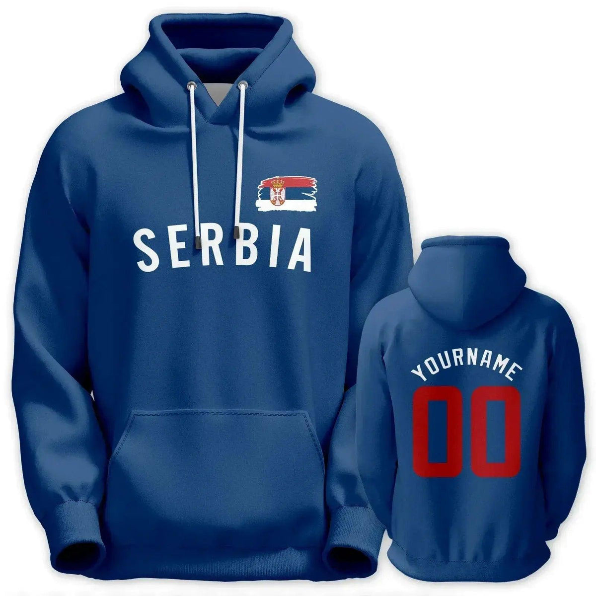 Custom Serbia Basketball Hoodie Unisex Hooded Pullover Sweatshirt With Breathable Fabric And Name And Number Print -  ToylandEU™