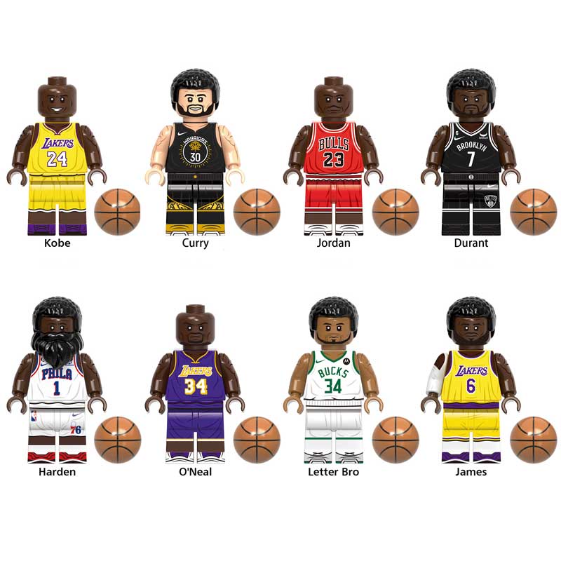 Basketball Minifigures | Set Of 8 | Toylandeu™