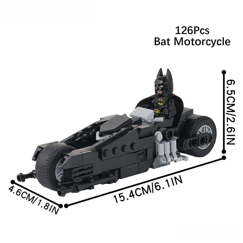 Batman Minifigure | With Batcycle | Toylandeu™