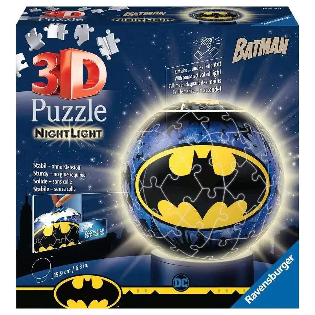Batman Nightlight 3D Puzzle Ball Clap Activated Light - ToylandEU
