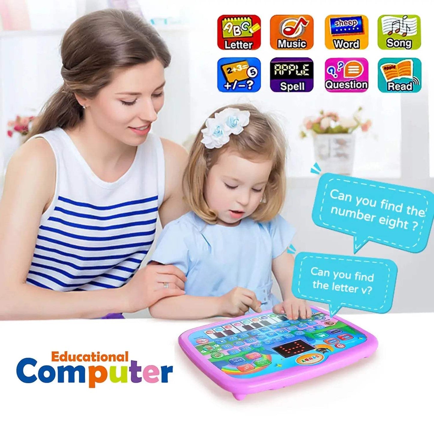 Battery Free Educational Letters Numbers Music Toy For Early Learning - ToylandEU