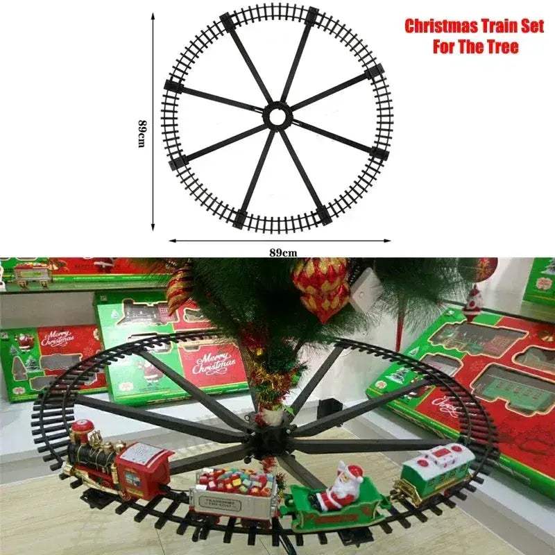 Battery Operated Train With Sound And Light For Christmas Tree - ToylandEU