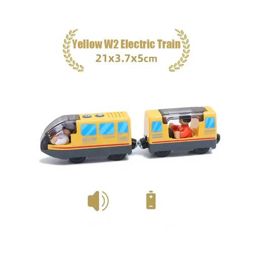 Battery-Powered Locomotive Train Set for Wooden Tracks - Fun & Safe! - ToylandEU