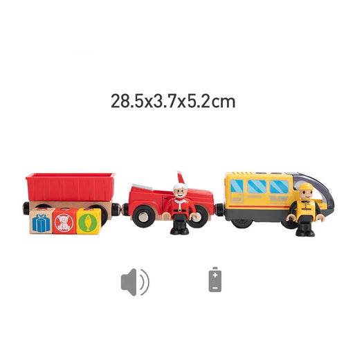 Захранван с батерии влак за дървени релси - идеален за млади кондуктори - ToylandEU