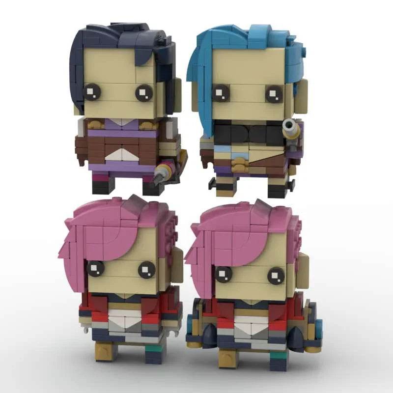 Battle Of Two Cities Moc Brickheadz Jinx Vi Ekko Toy Set - ToylandEU