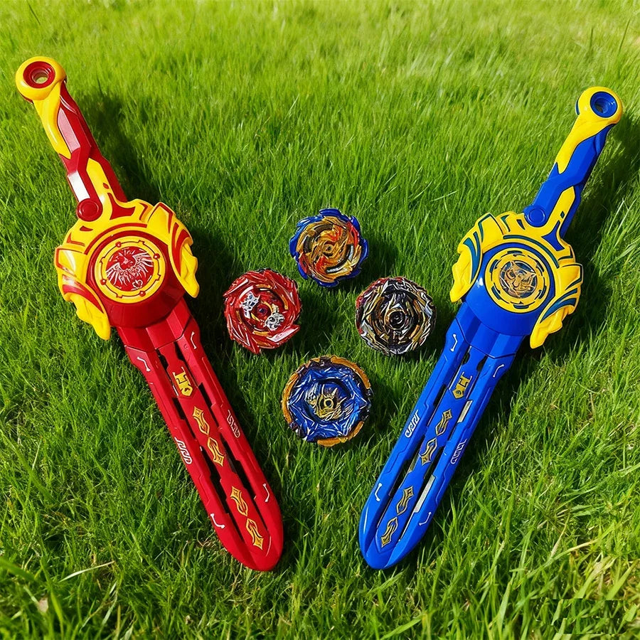 Battle Sword Gyro Toy Set With Interactive Launcher - ToylandEU