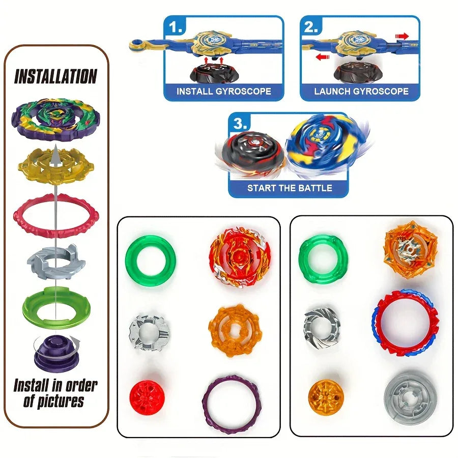 Battle Sword Gyro Toy Set With Interactive Launcher - ToylandEU