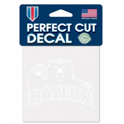 Baylor Bears 4x4 Decal Perfect Cut White Special Order - ToylandEU