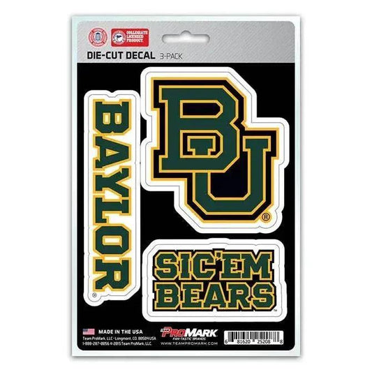  Baylor Bears Die Cut Decal 3 Pack Premium Vinyl Made in USA -  ToylandEU™