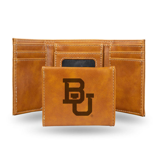 Baylor Bears Trifold Leather Wallet Laser Engraved Gift - ToylandEU